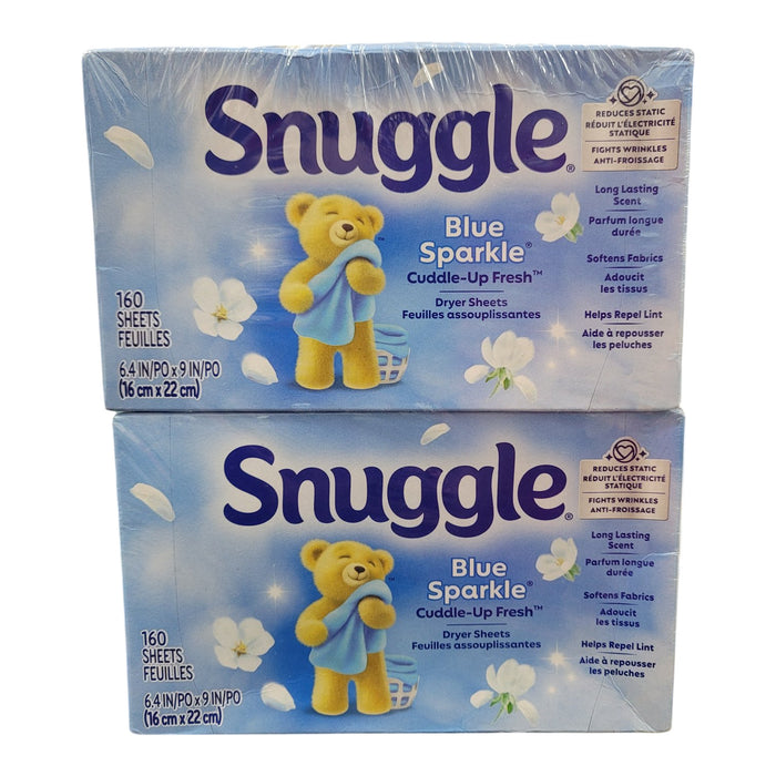 Snuggle Fabric Softener Dryer Sheets, Blue Sparkle, 320 count