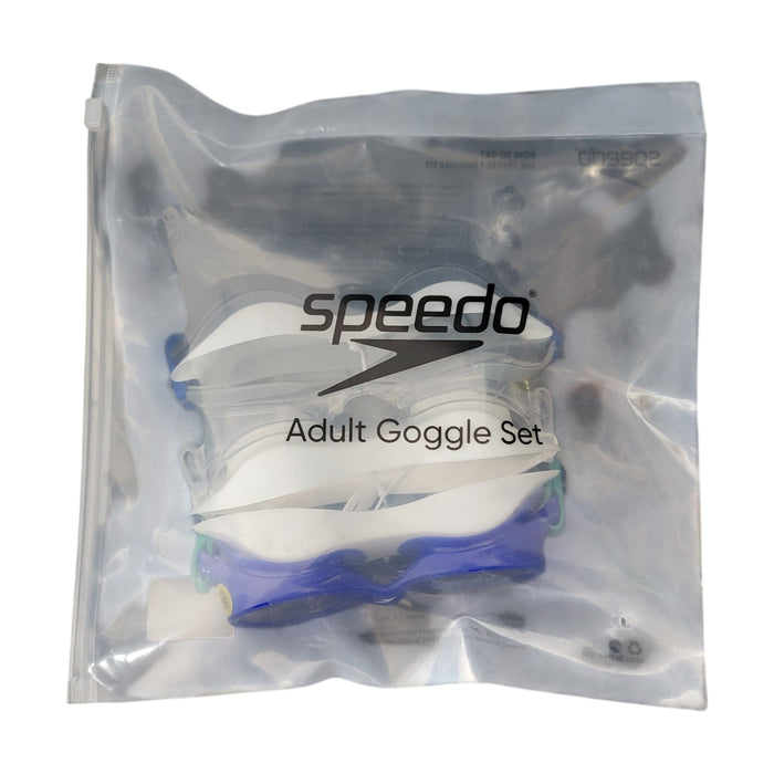 Speedo Adult Swim Goggles 3 Pack, Anti-Fog, UV Protection, Leakproof,