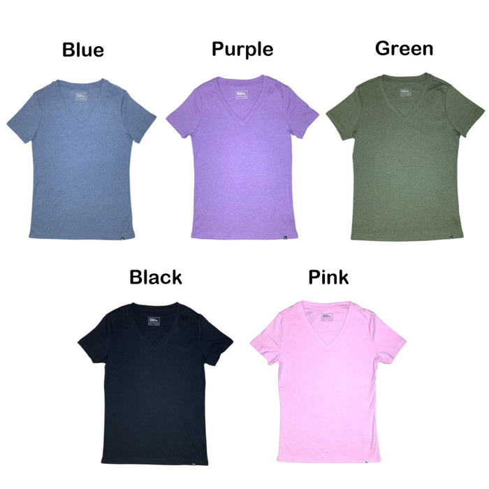 Eddie Bauer Women's V-Neck Tee, Short Sleeve, Cotton/Poly Blend