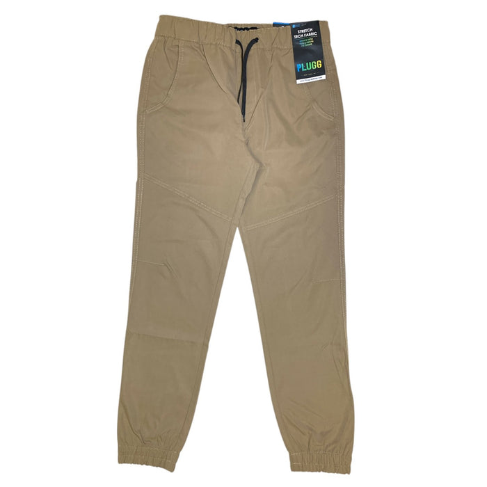 Plugg Clothing Men’s Stretch Tech Fabric Twill Joggers – Style P771442