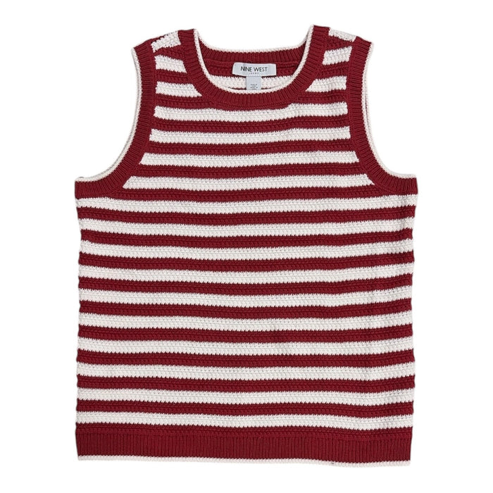 Nine West Women's Regular Fit Lightweight Crochet Tank Top