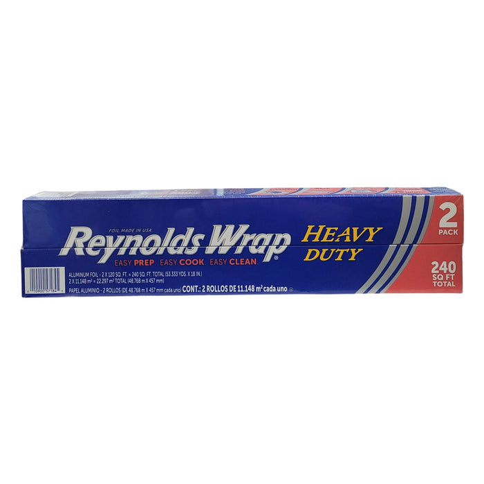 Reynolds Wrap Heavy Duty 18" Aluminum Foil, 120 sq. ft., 2 pack