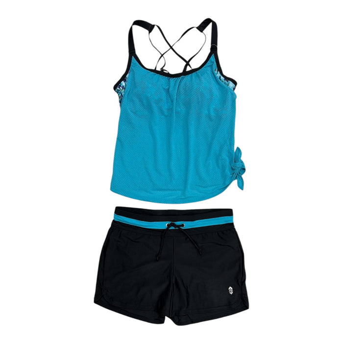 Free Country Women's 4-Way Stretch Quick Dry Tankini & Short Swim Set