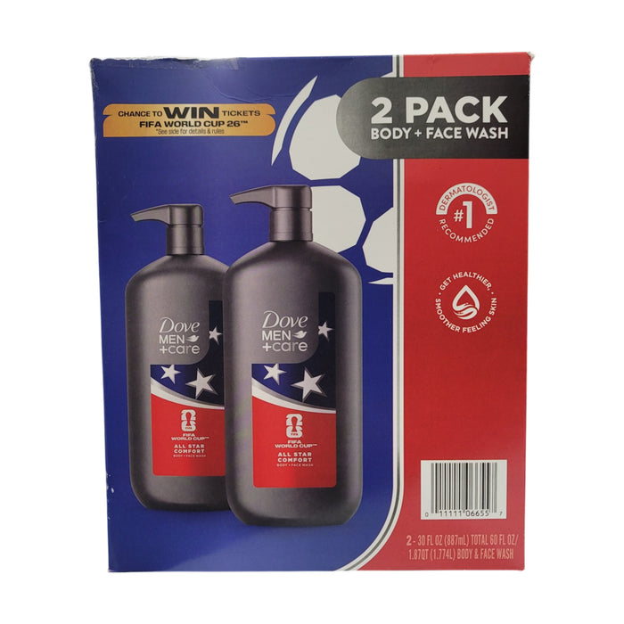 Dove Men Limited Edition FIFA All Star Body Wash, Comfort, 30 fl. oz., 2 pk.