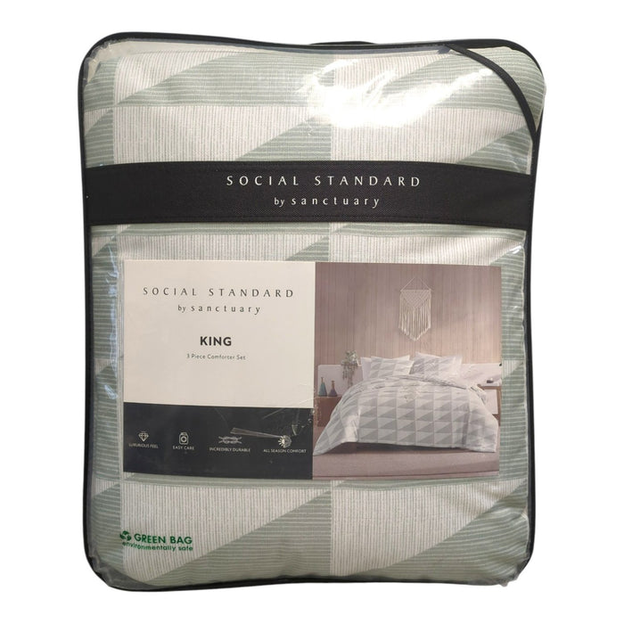 Social Standard by Sanctuary Geometric Comforter Set, King