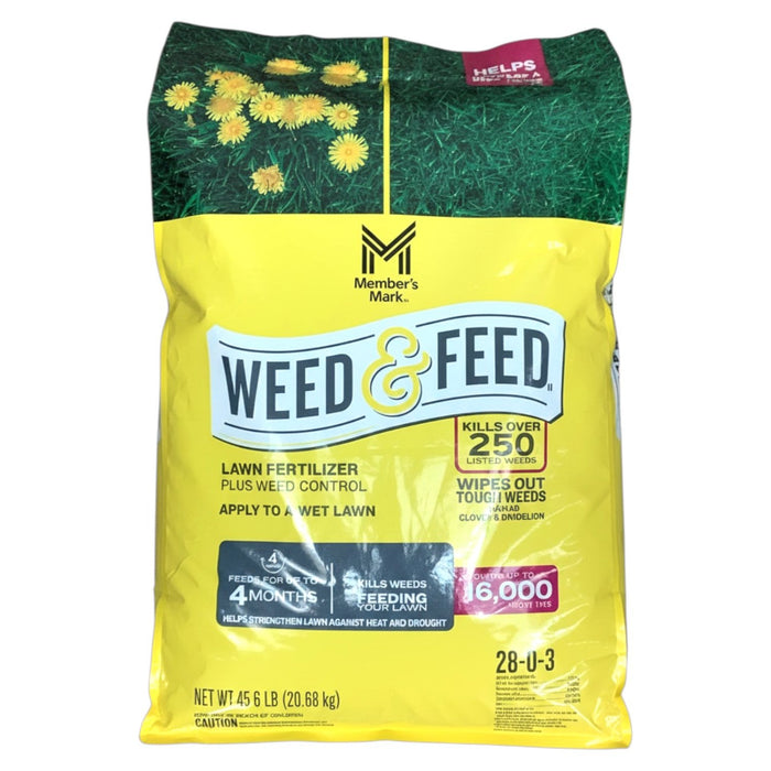 Member's Mark Weed and Feed with Weed Control, 16M bag