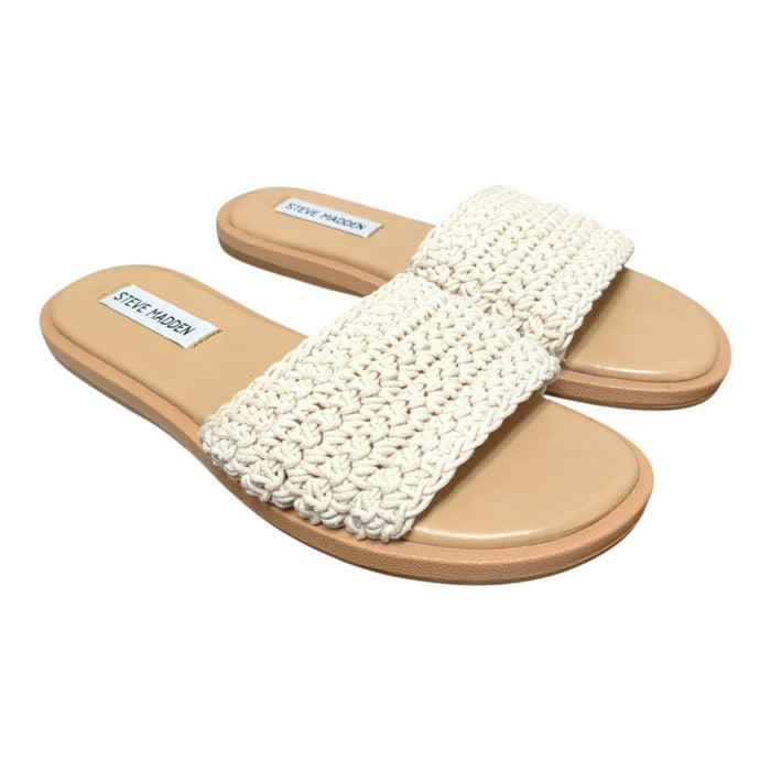 Steve Madden Women's Lightweight Easy Slip-On Crochet Sandal