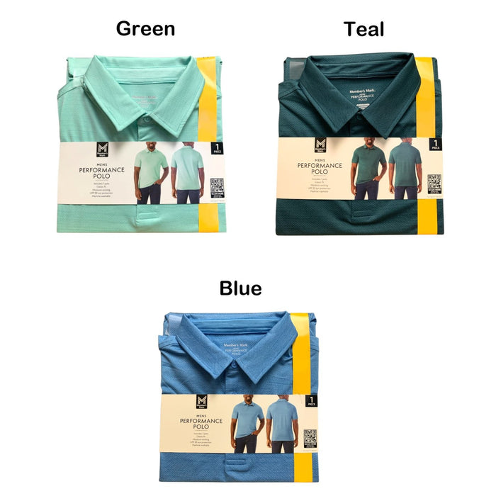 Member's Mark Men's Performance Polo, Classic Fit, Moisture-Wicking