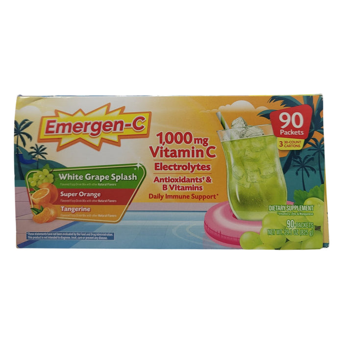 Emergen-C Vitamin C 1,000mg Powder Fizzy Drink Mix, 90 ct.