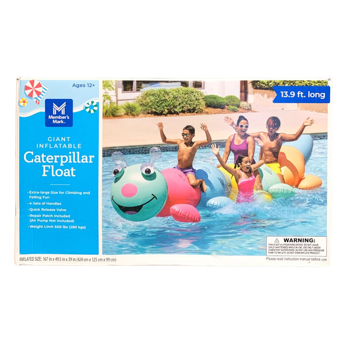 Member's Mark Giant Inflatable Caterpillar Float, Extra Large, 4-Person Capacity