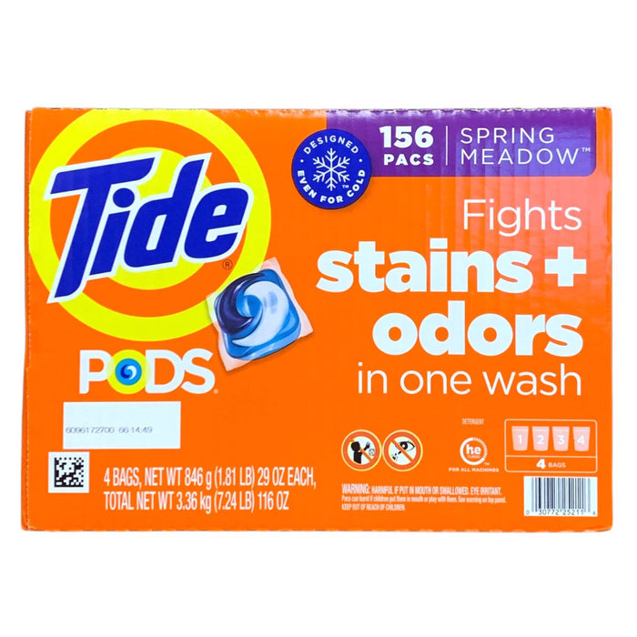 Tide Pods Laundry Detergent Pacs, Spring Meadow, 156 Count