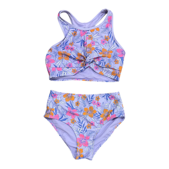 Hurley Girls Lightweight 2-Piece UPF 50+ Dull Tricot Fabric Tankini Swimsuit