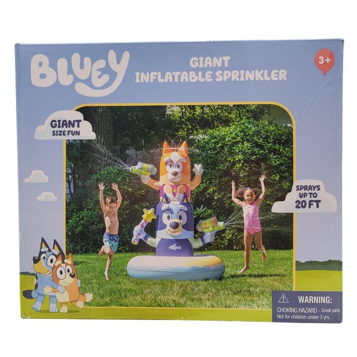 Little Kids Licensed 6' Inflatable Outdoor Water Sprinkler, Bluey