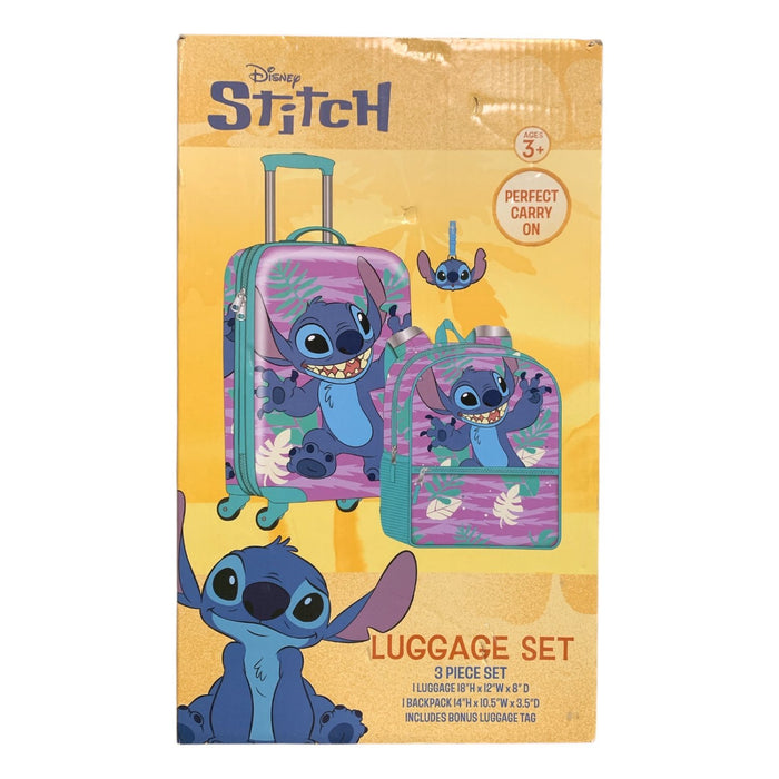 3PC Luggage & Backpack Set With Luggage Tag