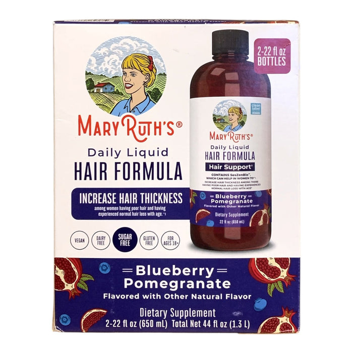 MaryRuth's Daily Liquid Hair Formula 22 fl. oz, 2 pk., Blueberry Pomegranate