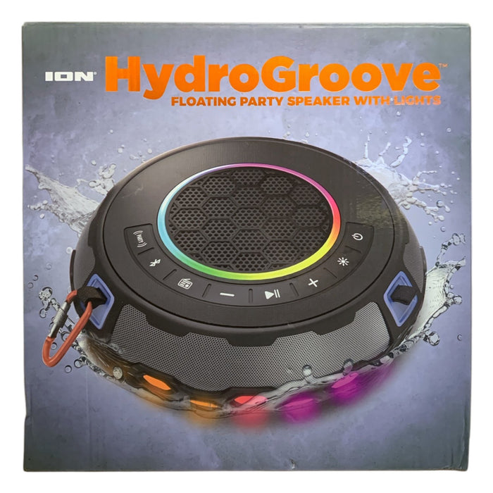 ION Audio HydroGroove Floating Bluetooth Party Speaker with Lights