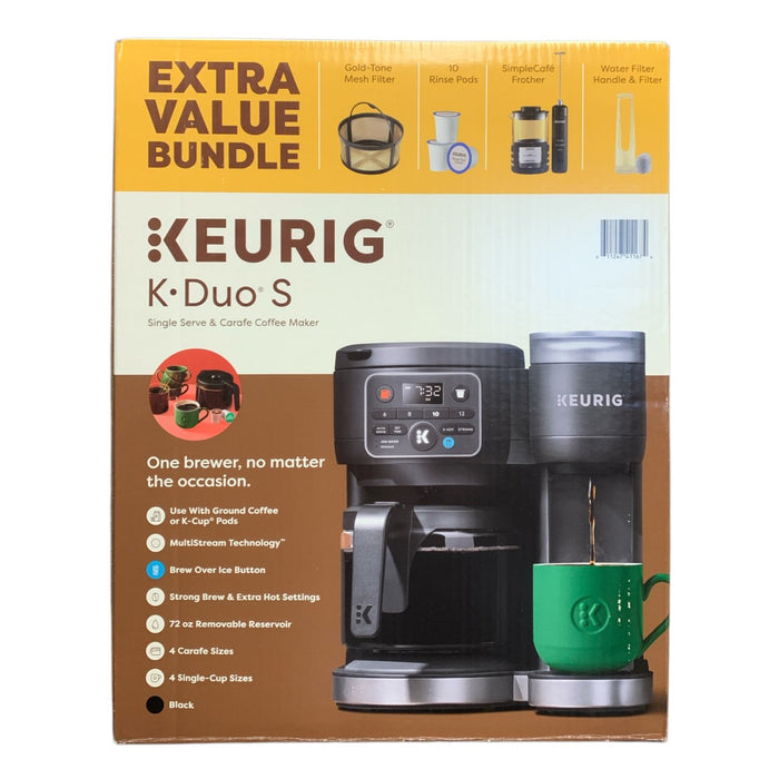 Keurig K-Duo S Gen 2 Hot & Iced Single Serve & Carafe Coffee Maker