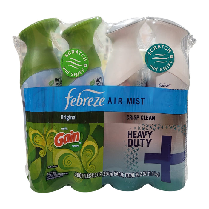 Febreze Air Effects Air Freshener Spray, Gain Original + Heavy Duty, 4 ct.,