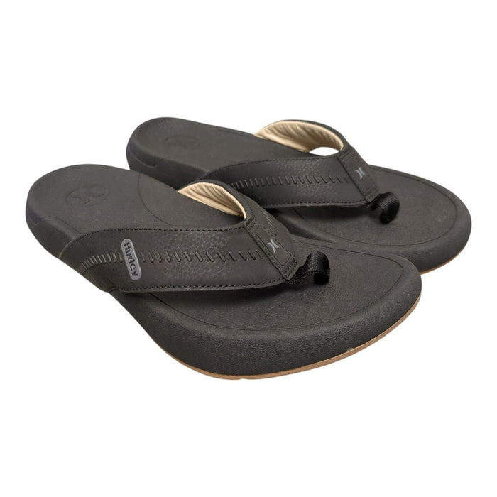 Hurley Men's Padded Strap Wave Non-Slip Outsole Flip-Flop