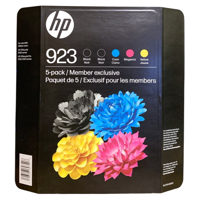HP 923 Ink Cartridges 5 Pack, Black(2)/Yellow/Magenta/Cyan