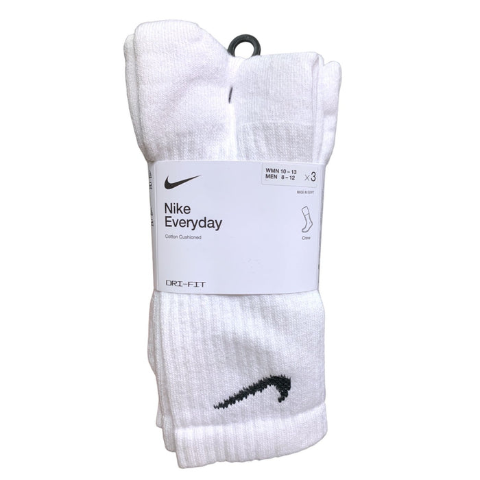 Nike Everyday Cotton Cushioned Dri-FIT Unisex Adult Crew Socks, 3-Pack