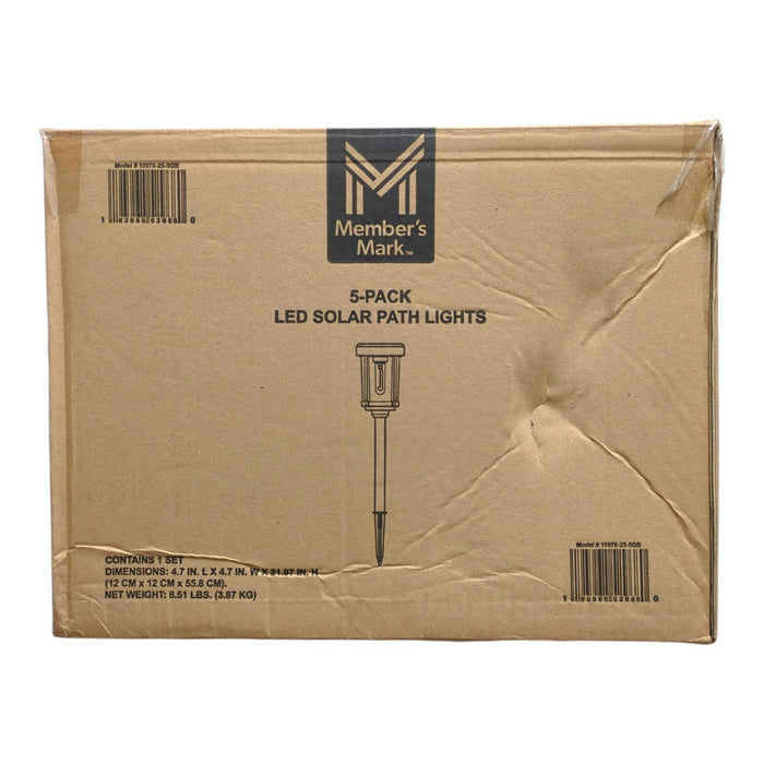 Member's Mark LED Solar Path Lights, 25 Lumens, 5-Pack