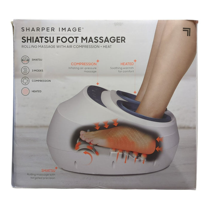 Sharper Image Shiatsu Heat Therapy Foot Massager, White