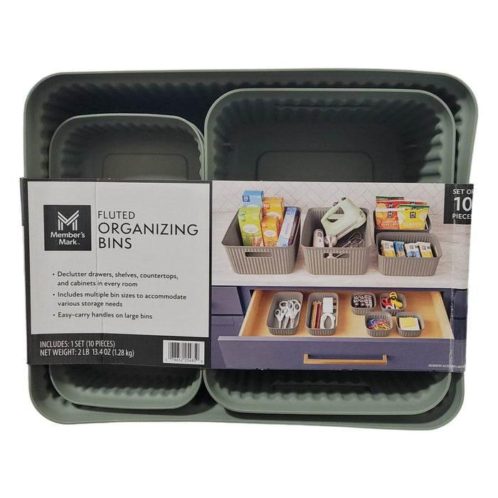Member's Mark 10-piece Organizing Bin Set Multiple Colors