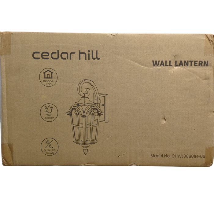 Cedar Hill 20inch Wall Lantern with Photocell (Bulb Included) 800Lumen