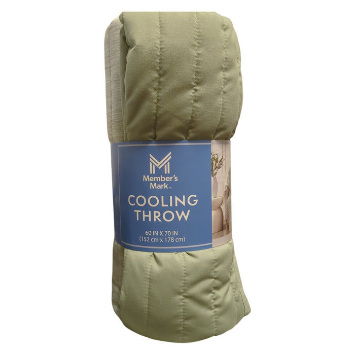 Member's Mark Reversible Cooling Throw Blanket, 60inx70in, Sage
