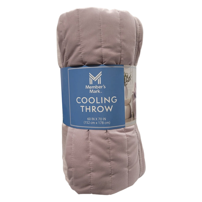 Member's Mark Cooling Lightweight Throw Blanket, 60"x70" (Blush)