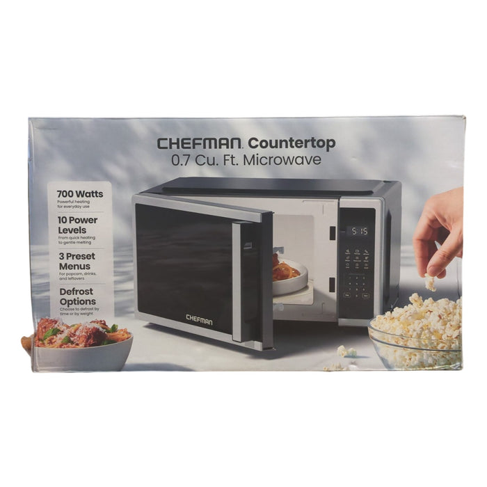 Chefman 0.7 Cu. Ft. Countertop Microwave Oven, 700W, RJ55-SS-7-V2
