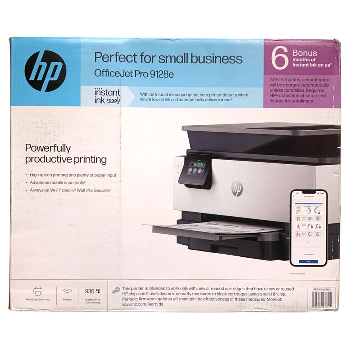 HP OfficeJet Pro 9128e All-in-One Printer, Perfect for Small Business