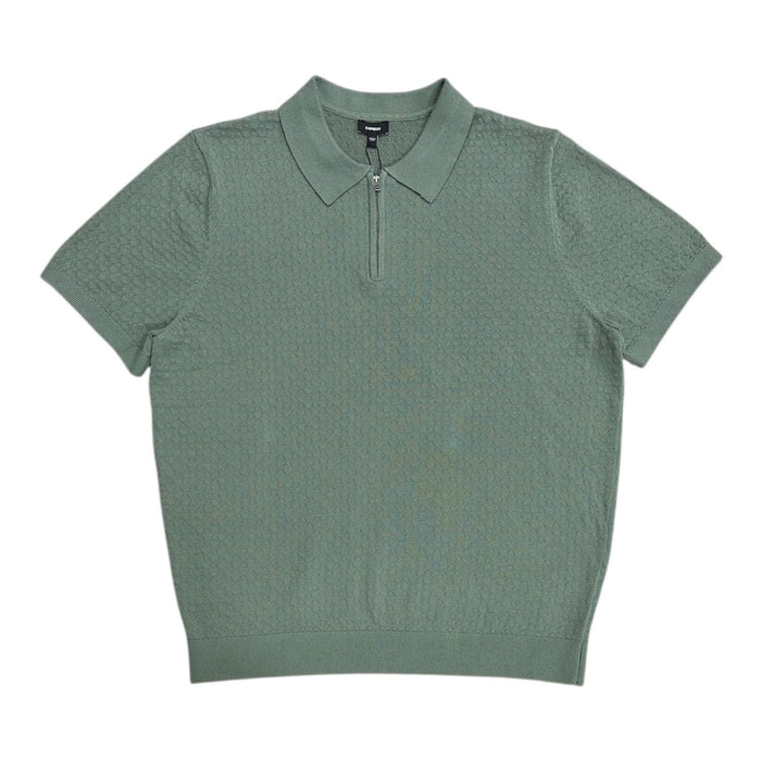 Express Men's Soft Knit Short Sleeve Quarter Zip Sweater Polo