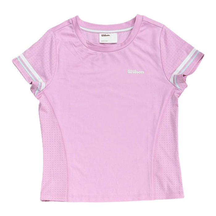 Wilson Girl's Athletic Fit Short Sleeve Breathable Active Top