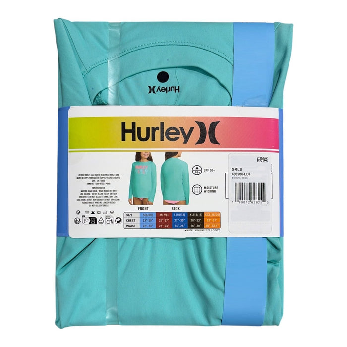 Hurley Girls Standard Fit Moisture Wicking UPF 50+ Long Sleeve T-Shirt