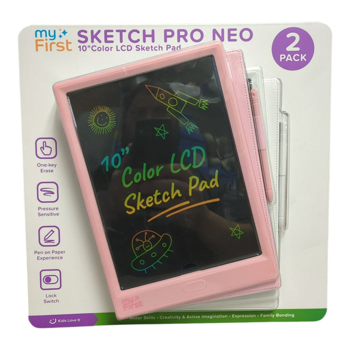 myFirst Lightweight & Portable 10" Color LCD Sketch Pro Neo Pad Bundle