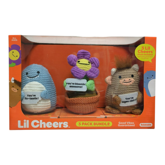 Relatable Lil Cheers Sweet & Cheery Weighted Crochet Plush Bundle, Set of 3