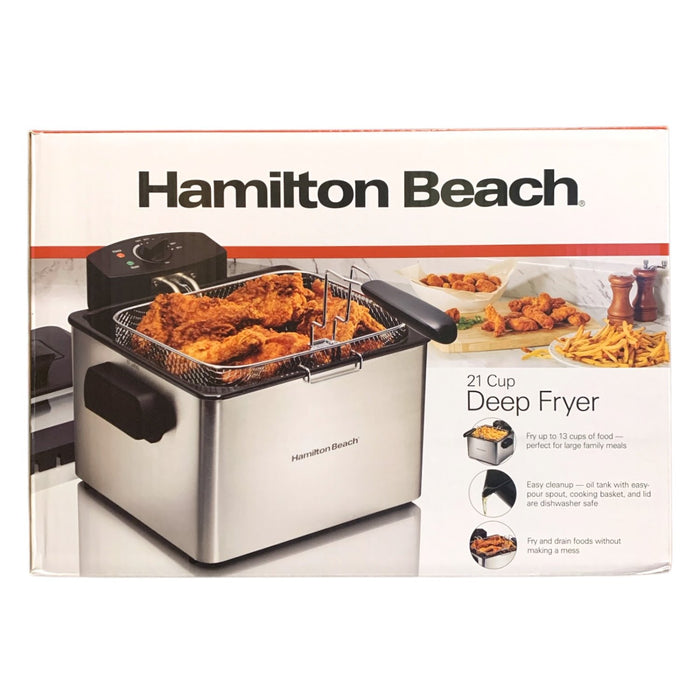 Hamilton Beach 21-Cup Professional Style Countertop Deep Fryer