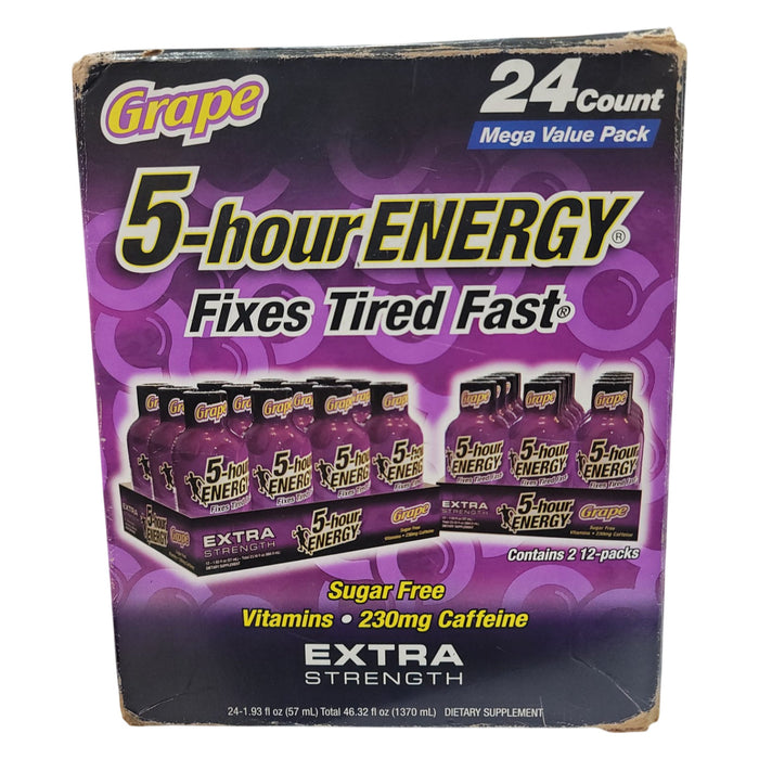 5-hour ENERGY Shot, Extra Strength, Grape 1.93 oz., 24 count, Mega Value Pack