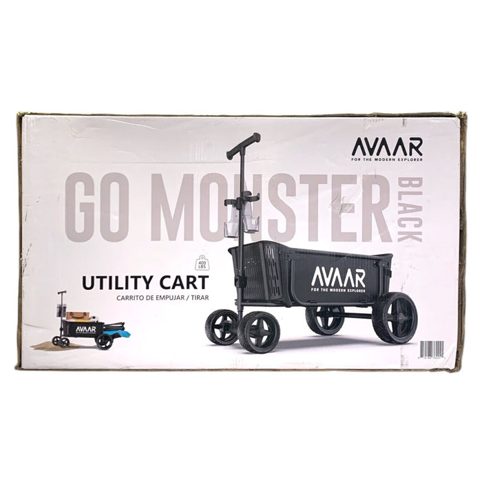 AVAAR Go Monster All-Terrain Heavy Duty Utility Cart, Black