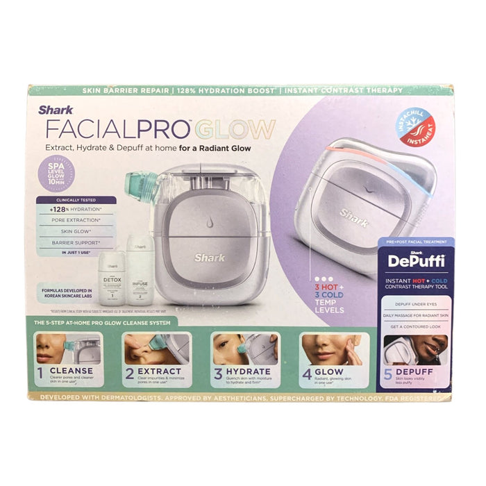 Shark FacialPro Glow & Depuffi At-Home Hydrating Facial System in Lilac