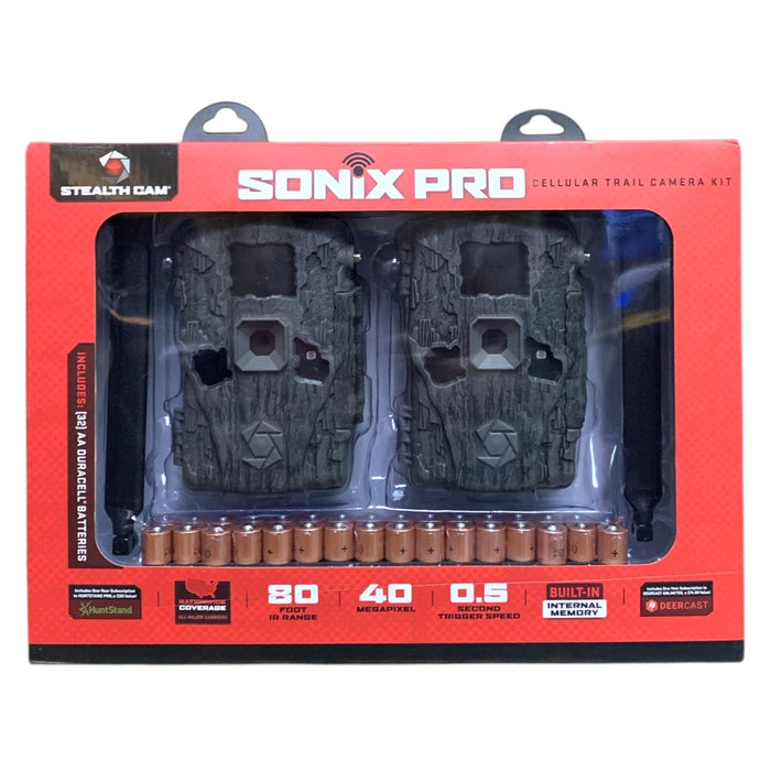Stealth Cam Sonix Pro Max 2.0 Trail Camera Combo 2-Pack