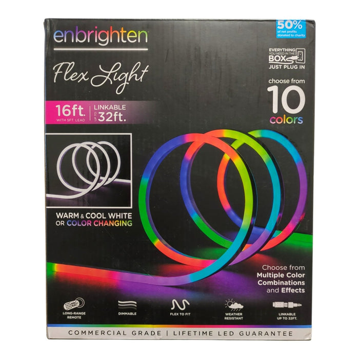Enbrighten Flex Light, Color Changing, RF Remote, Linkable, 16ft