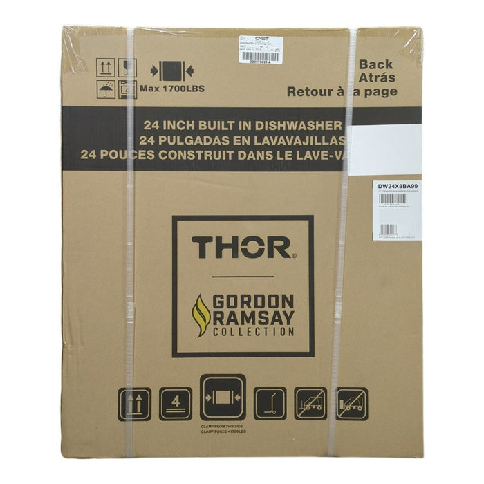 Thor Kitchen Gordon Ramsay 24-Inch Dishwasher, Stainless Steel/Bronze Handle