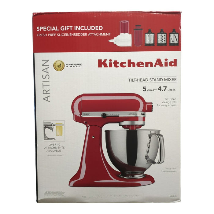 KitchenAid Artisan 5-Quart Tilt-Head Stand Mixer with Fresh Prep Attachments