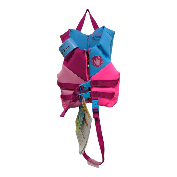 Body Glove Child Breathable PFD Life Jacket, One Size, 33-55 lbs, Pink