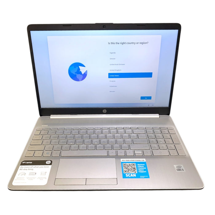 HP Laptop 15.6", Intel Core i5-1035G1, 8 GB RAM, 256 GB SSD, Intel UHD Graphics