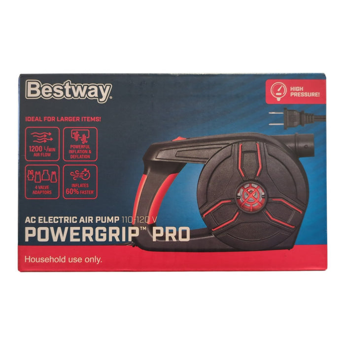 Bestway PowerGrip Pro Corded Electric Air Pump, 4 Valve Adapters