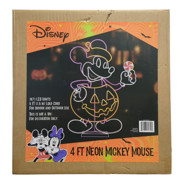 Disney 4ft Vibrant LED Neon Mickey Mouse Indoor or Outdoor Decor